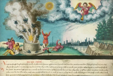 The Fifth Angel Blows His Trumpet (New Testament, Revelation 9:1-4)